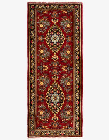 2' 9 x 6' 9 Hand Knotted Qom Persian Runner Rug