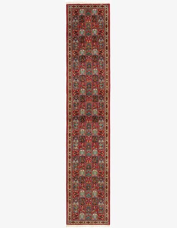 2' 7 x 13' 3 Hand Knotted Qom Persian Runner Rug