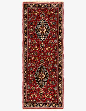 2' 7 x 6' 8 Hand Knotted Qom Persian Runner Rug