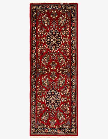 2' 4 x 6' 7 Hand Knotted Qom Persian Runner Rug