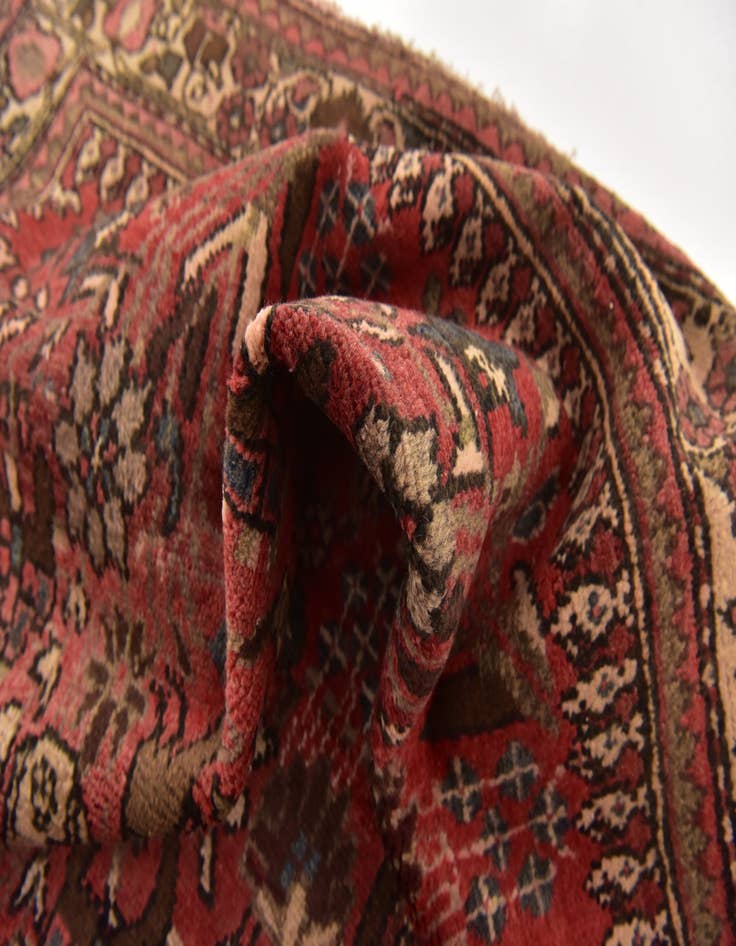 Detail image of 4' 8 x 13'  Hand Knotted Roodbar Persian Wool Runner Rug