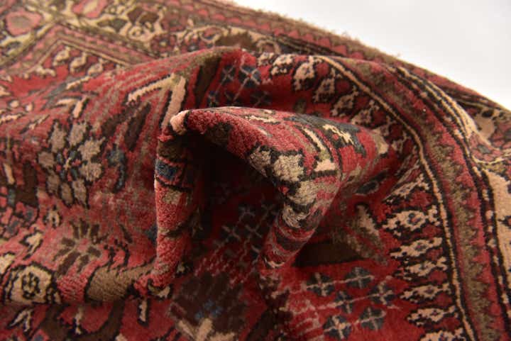 4' 8 x 13' Hand Knotted Roodbar Persian Wool Runner Rug