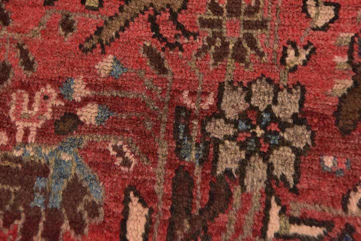 4' 8 x 13' Hand Knotted Roodbar Persian Wool Runner Rug
