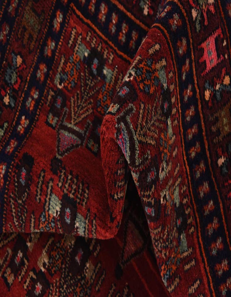 Detail image of 4' 2 x 10' 7  Hand Knotted Sanandaj Persian Wool Runner Rug