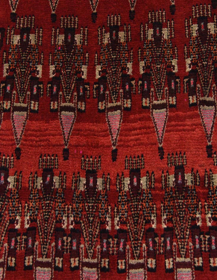 Detail image of 4' 2 x 10' 7  Hand Knotted Sanandaj Persian Wool Runner Rug