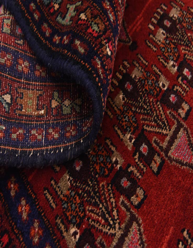 Detail image of 4' 2 x 10' 7  Hand Knotted Sanandaj Persian Wool Runner Rug