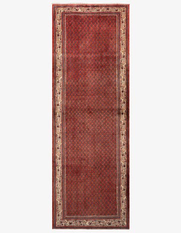 3' 5 x 10' 4 Hand Knotted Sarough Mir Persian Wool Runner Rug