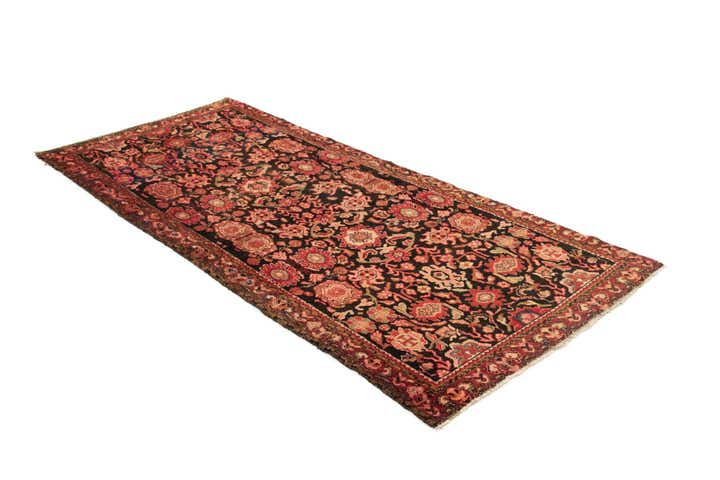 4' 2 x 9' 6 Sarough Wool Runner Rug