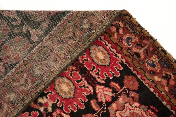 Detail image of 4' 2 x 9' 6 Sarough Wool Runner Rug