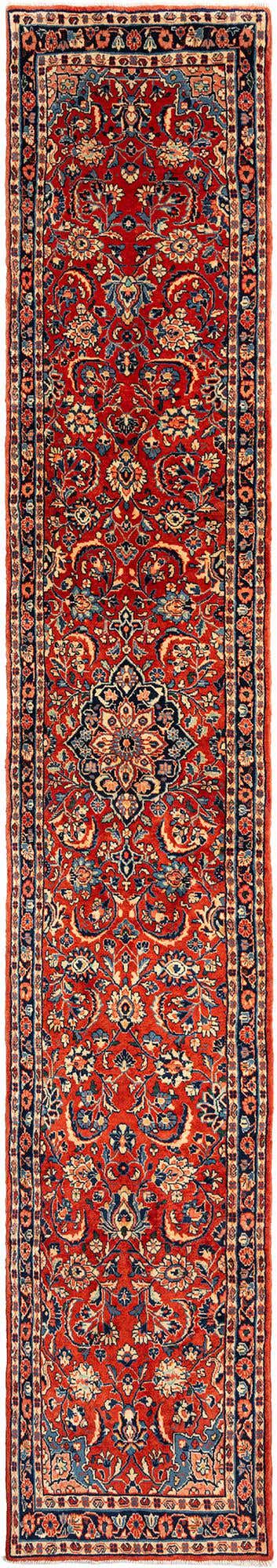 2' 7 x 14' 10 Sarouk Wool Runner Rug