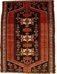 Detail image of 3' 8 x 9' 7 Hand Knotted Saveh Persian Wool Runner Rug