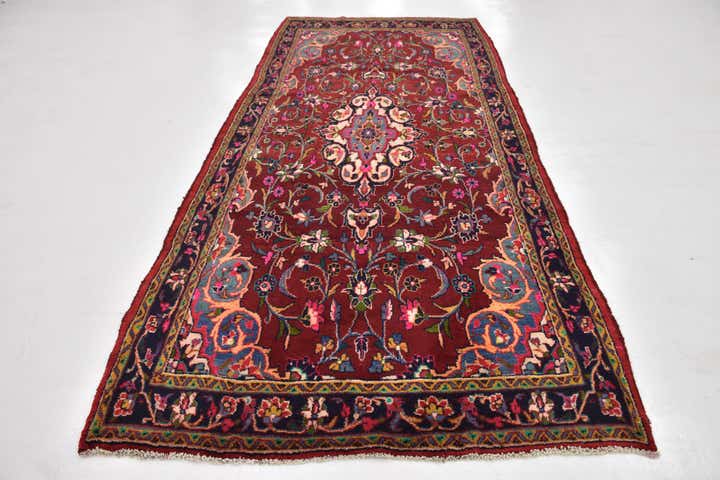 4' 8 x 10' 8 Hand Knotted Shahrbaft Persian Wool Runner Rug