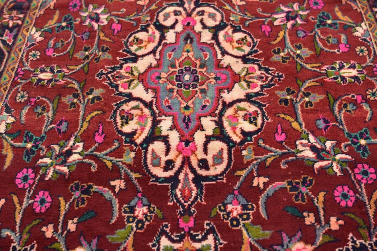 Detail image of 4' 8 x 10' 8 Hand Knotted Shahrbaft Persian Wool Runner Rug