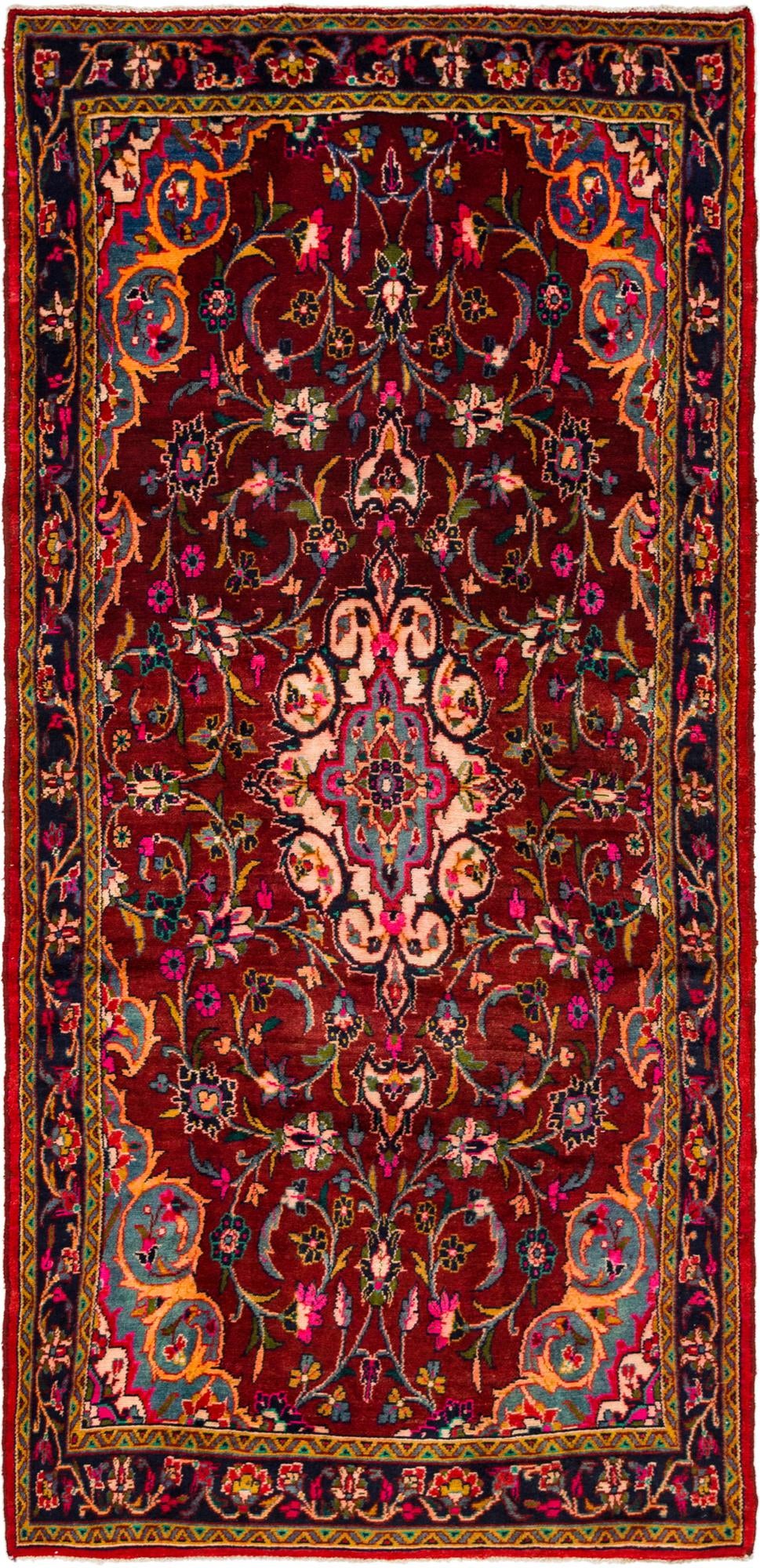 4' 8 x 10' 8 Hand Knotted Shahrbaft Persian Wool Runner Rug
