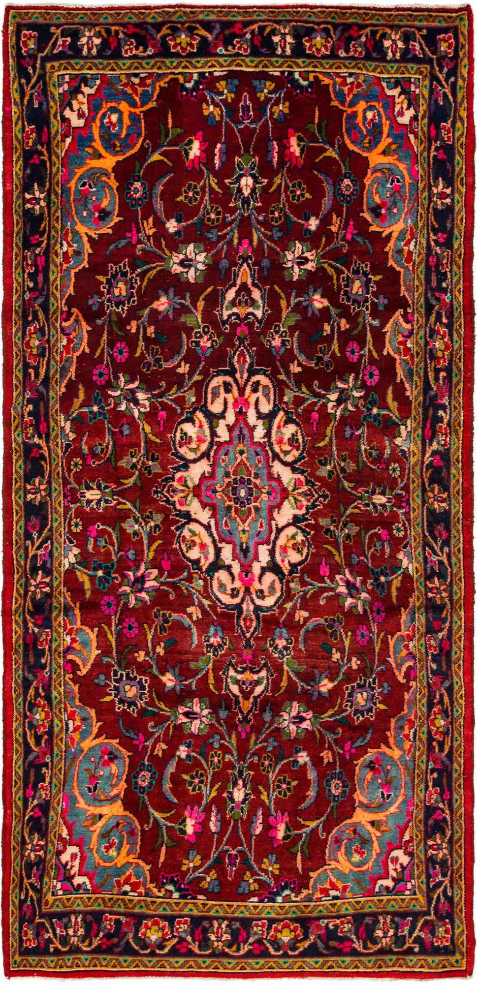 4' 8 x 10' 8 Hand Knotted Shahrbaft Persian Wool Runner Rug