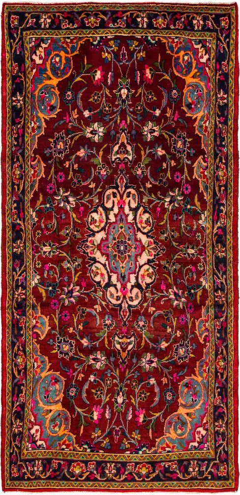 4' 8 x 10' 8 Hand Knotted Shahrbaft Persian Wool Runner Rug