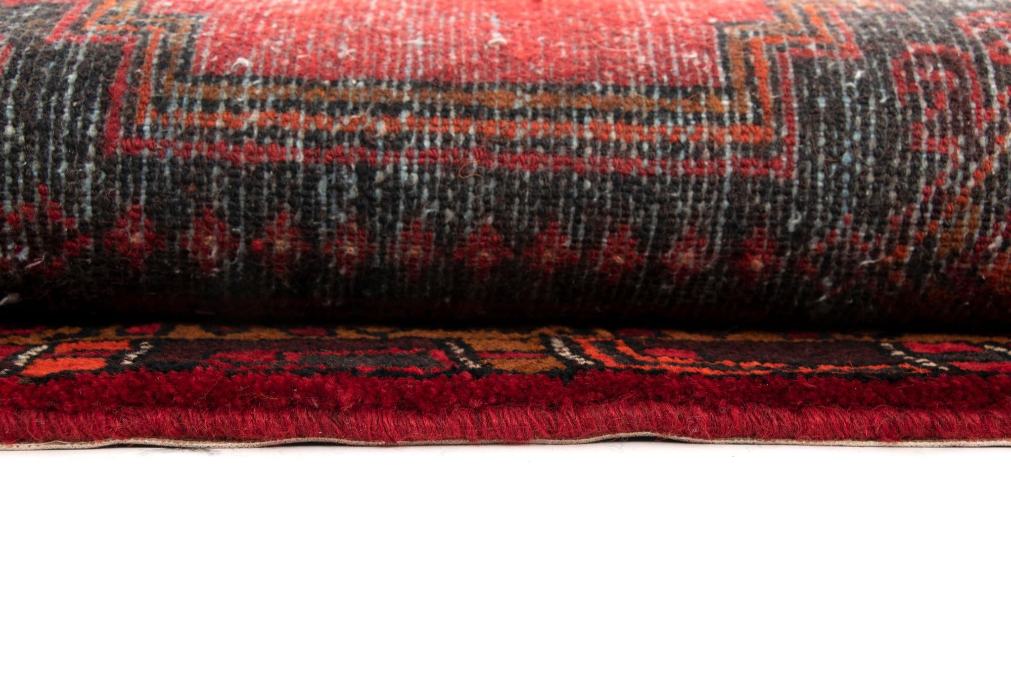 3' 7 x 9' 5 Hand Knotted Shahsavan Persian Wool Runner Rug