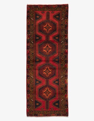 3' 7 x 9' 5 Hand Knotted Shahsavan Persian Wool Runner Rug