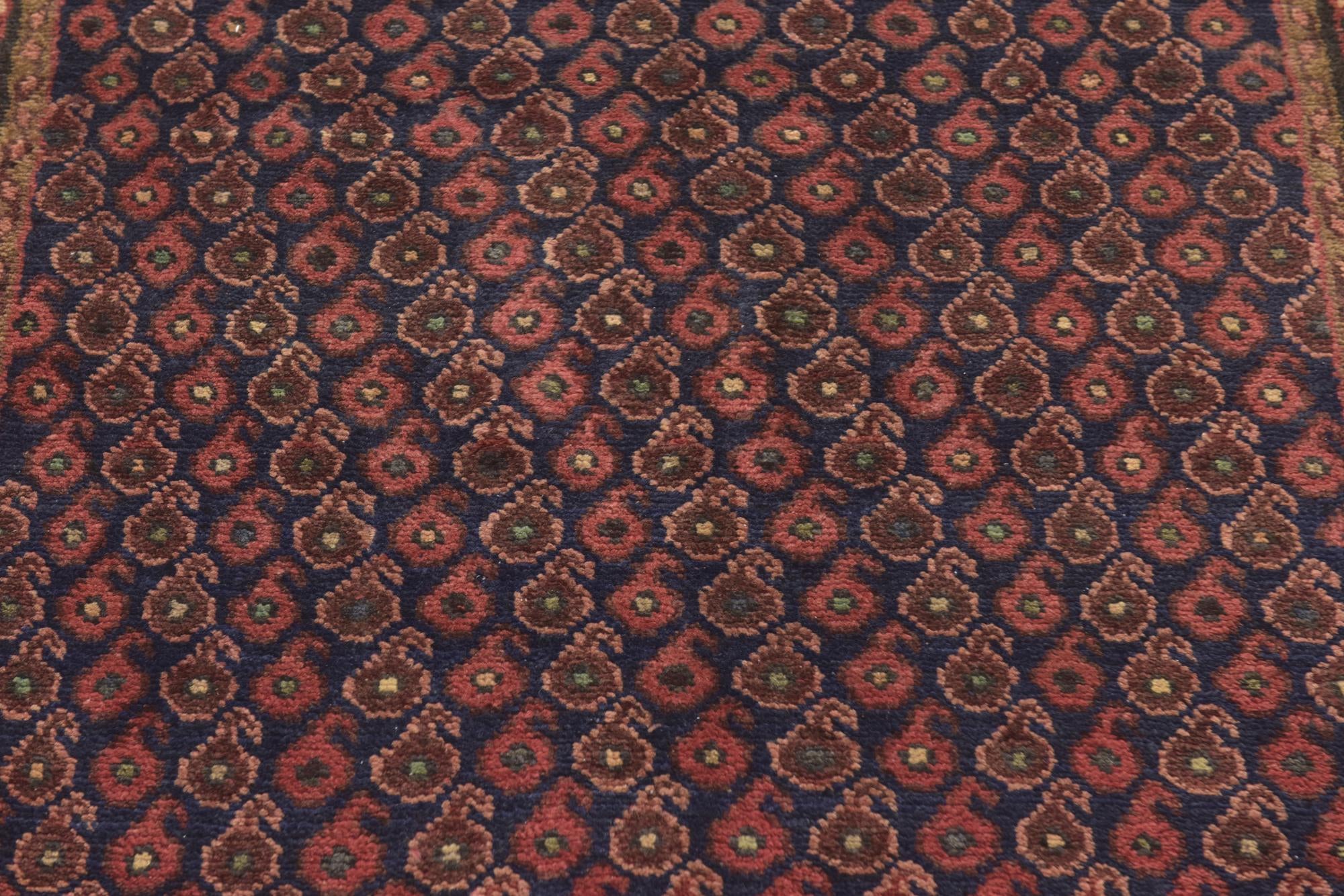 3' 7 x 10' Hand Knotted Shahsavand Persian Wool Runner Rug