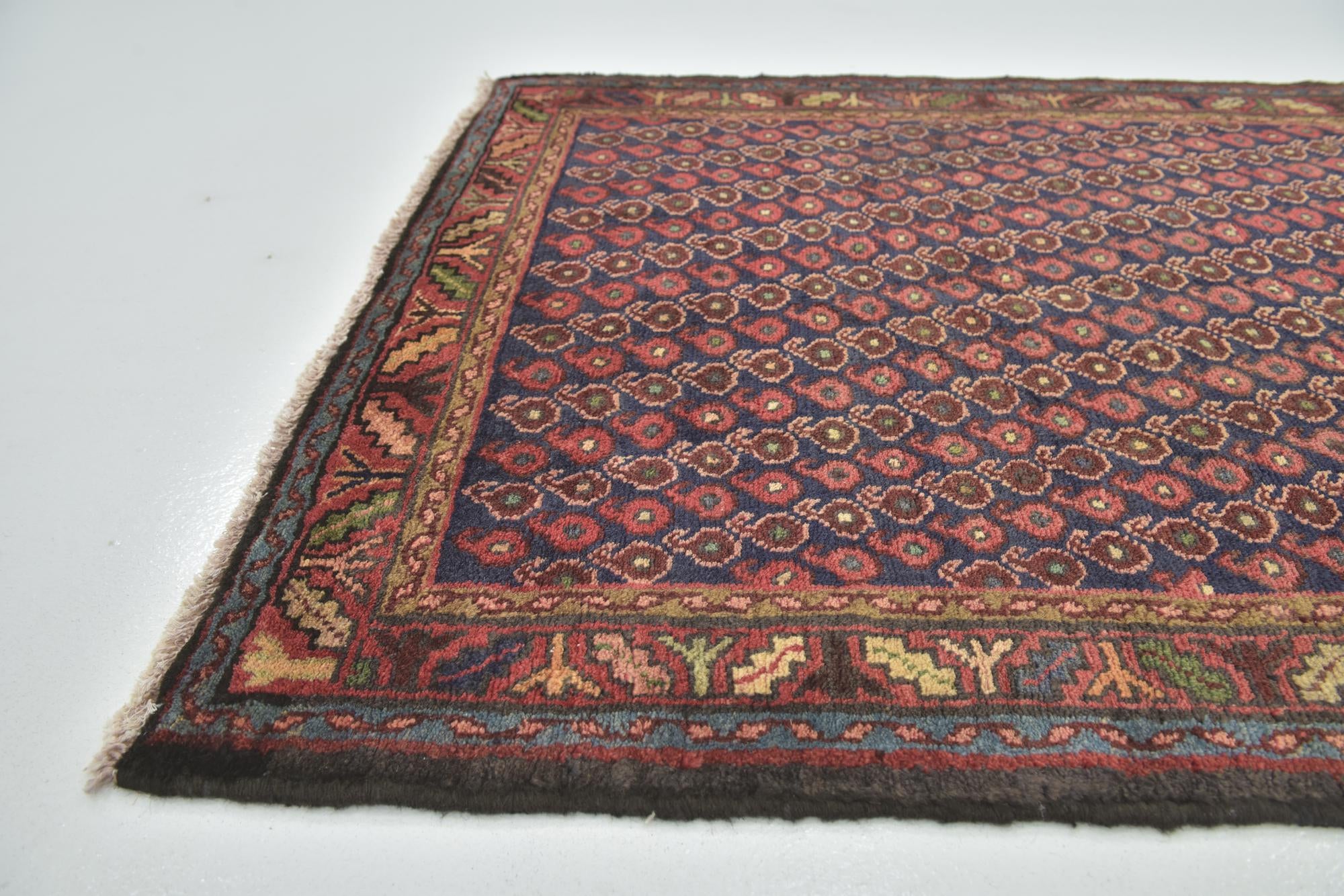 3' 7 x 10' Hand Knotted Shahsavand Persian Wool Runner Rug