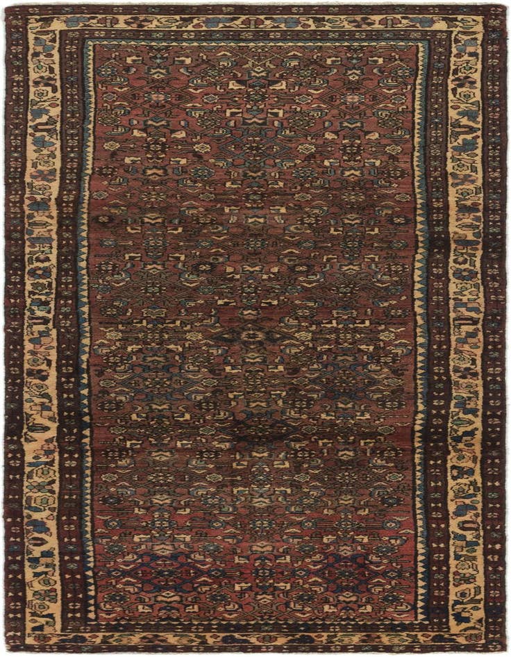 Detail image of 3' 6 x 10' Hand Knotted Shahsavand Persian Wool Runner Rug
