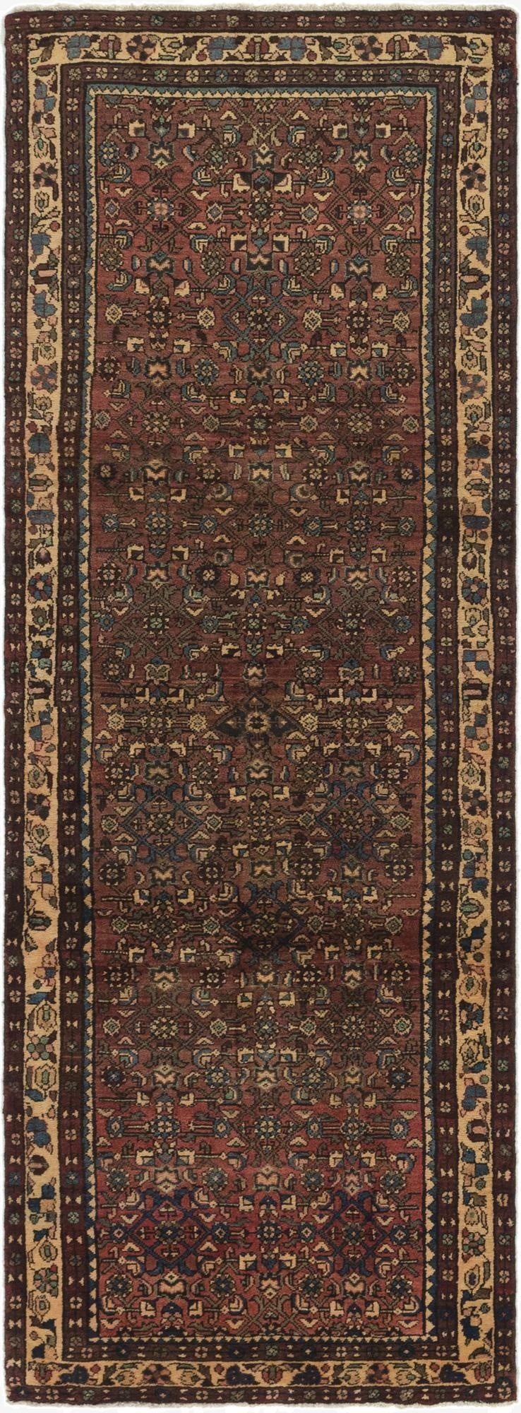 3' 6 x 10'  Hand Knotted Shahsavand Persian Wool Runner Rug