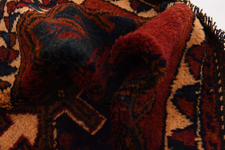 3' 7 x 12' 2 Hand Knotted Shiraz-Lori Persian Wool Runner Rug