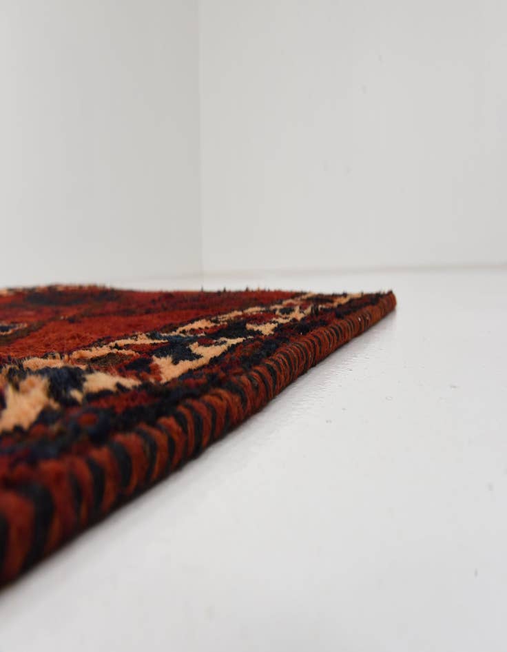 Detail image of 3' 7 x 12' 2  Hand Knotted Shiraz-Lori Persian Wool Runner Rug