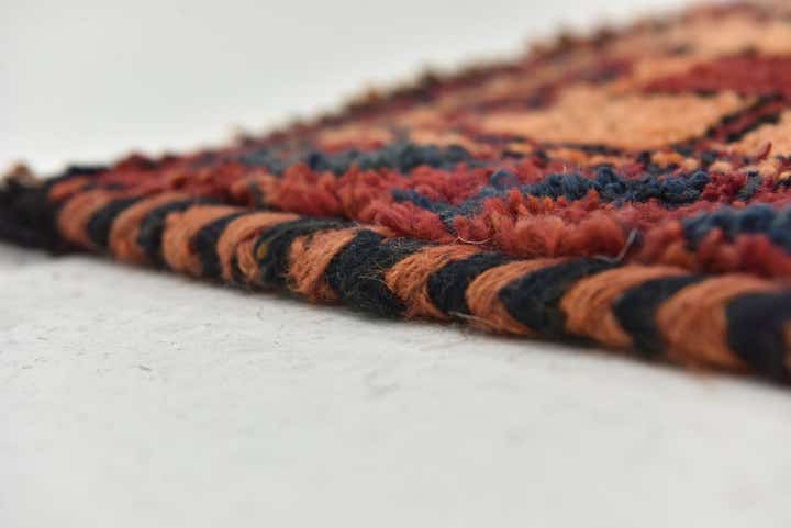 4' 3 x 12' 5 Hand Knotted Shiraz-Lori Persian Wool Runner Rug