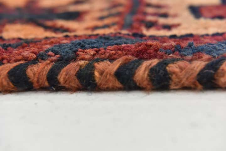 4' 3 x 12' 5 Hand Knotted Shiraz-Lori Persian Wool Runner Rug