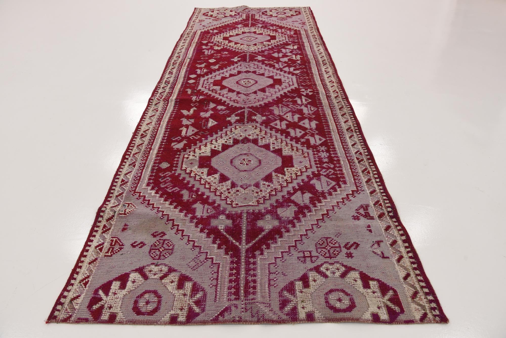 3' 11 x 11' 5 Hand Knotted Shiraz Persian Wool Runner Rug