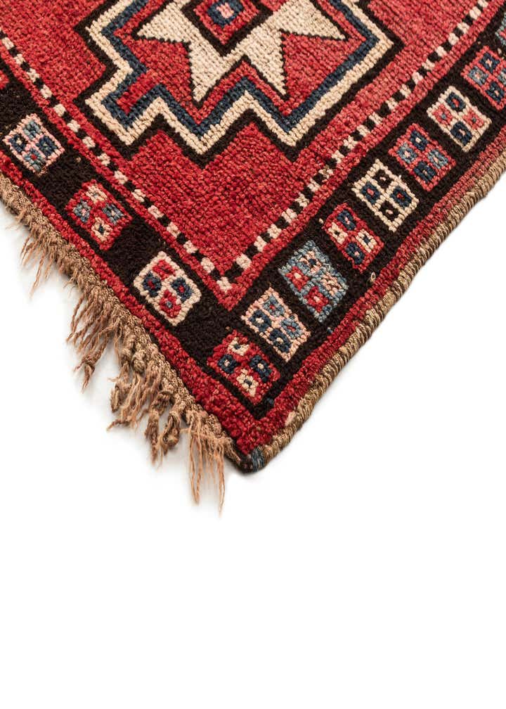 3' 10 x 8' 7 Hand Knotted Shiraz Persian Wool Runner Rug