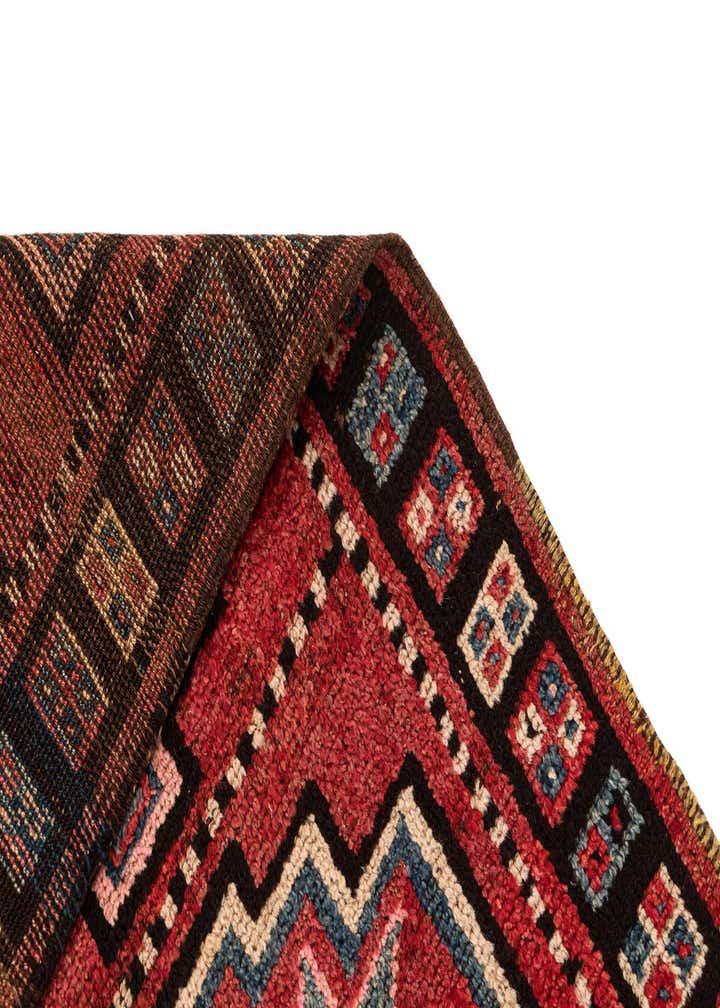 3' 10 x 8' 7 Hand Knotted Shiraz Persian Wool Runner Rug