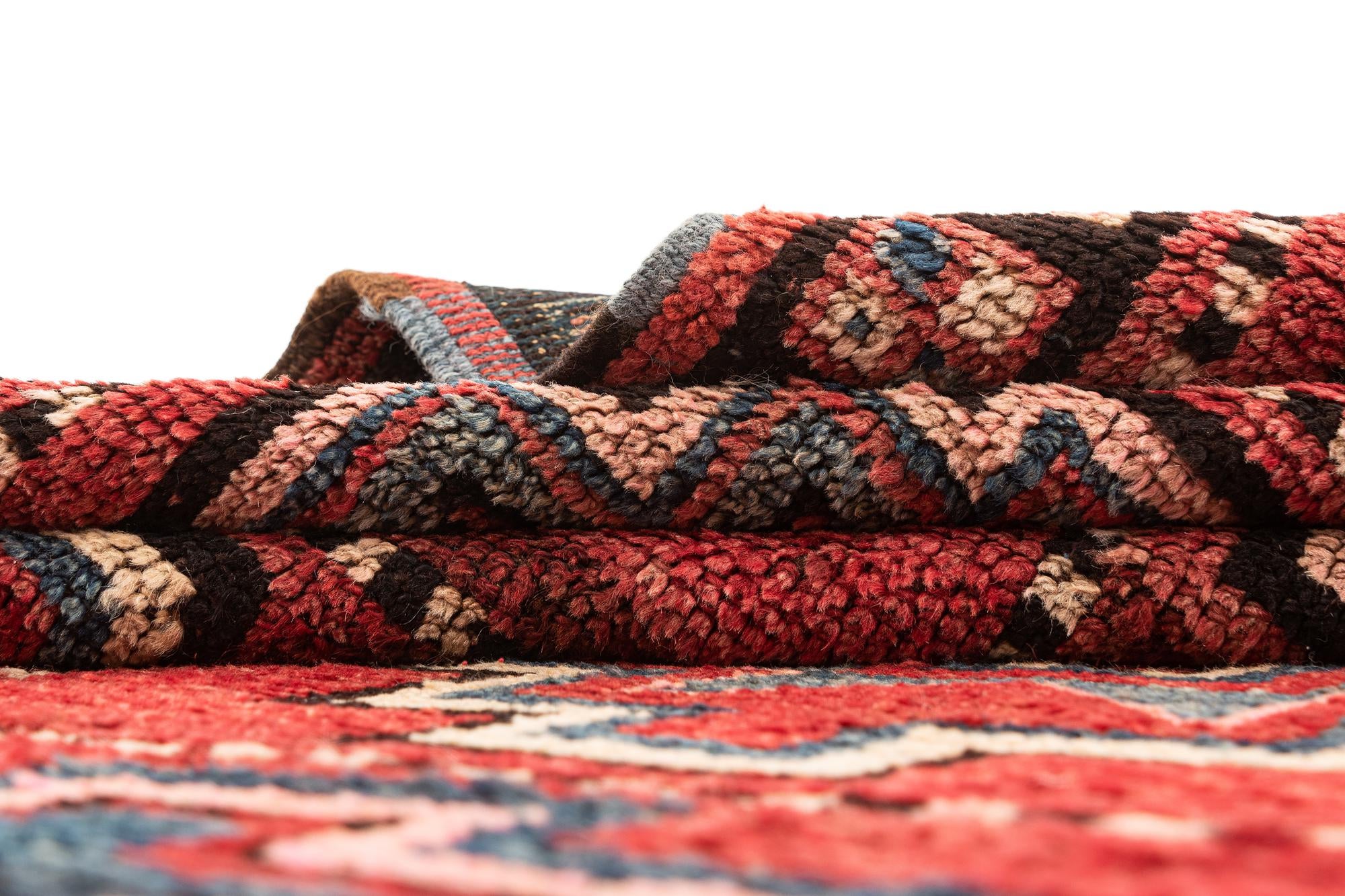 3' 10 x 8' 7 Hand Knotted Shiraz Persian Wool Runner Rug