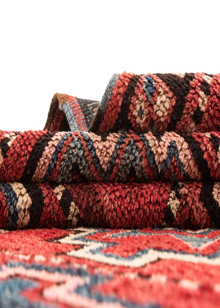 3' 10 x 8' 7 Hand Knotted Shiraz Persian Wool Runner Rug