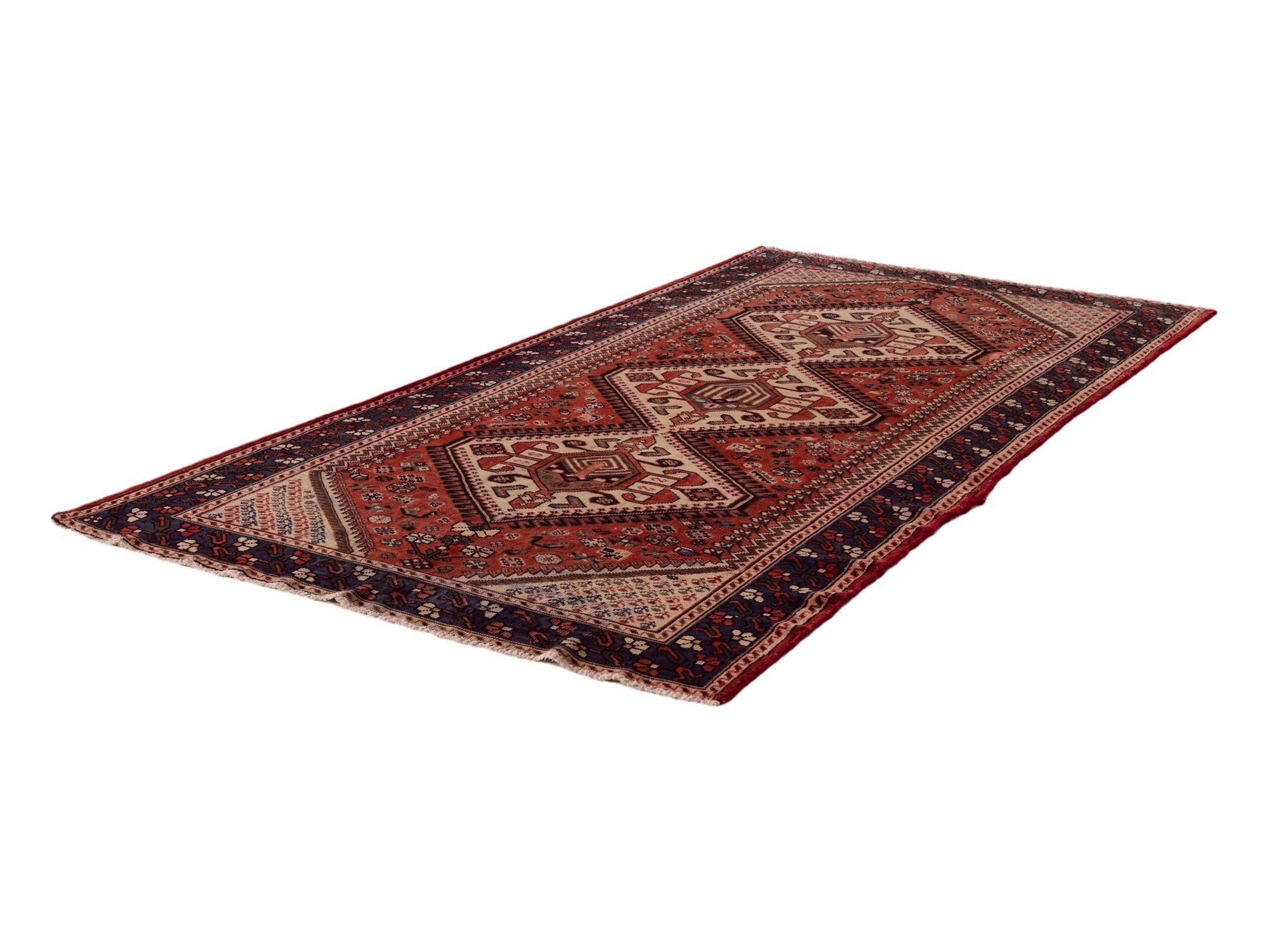 5' x 9' 9 Hand Knotted Shiraz Persian Wool Runner Rug