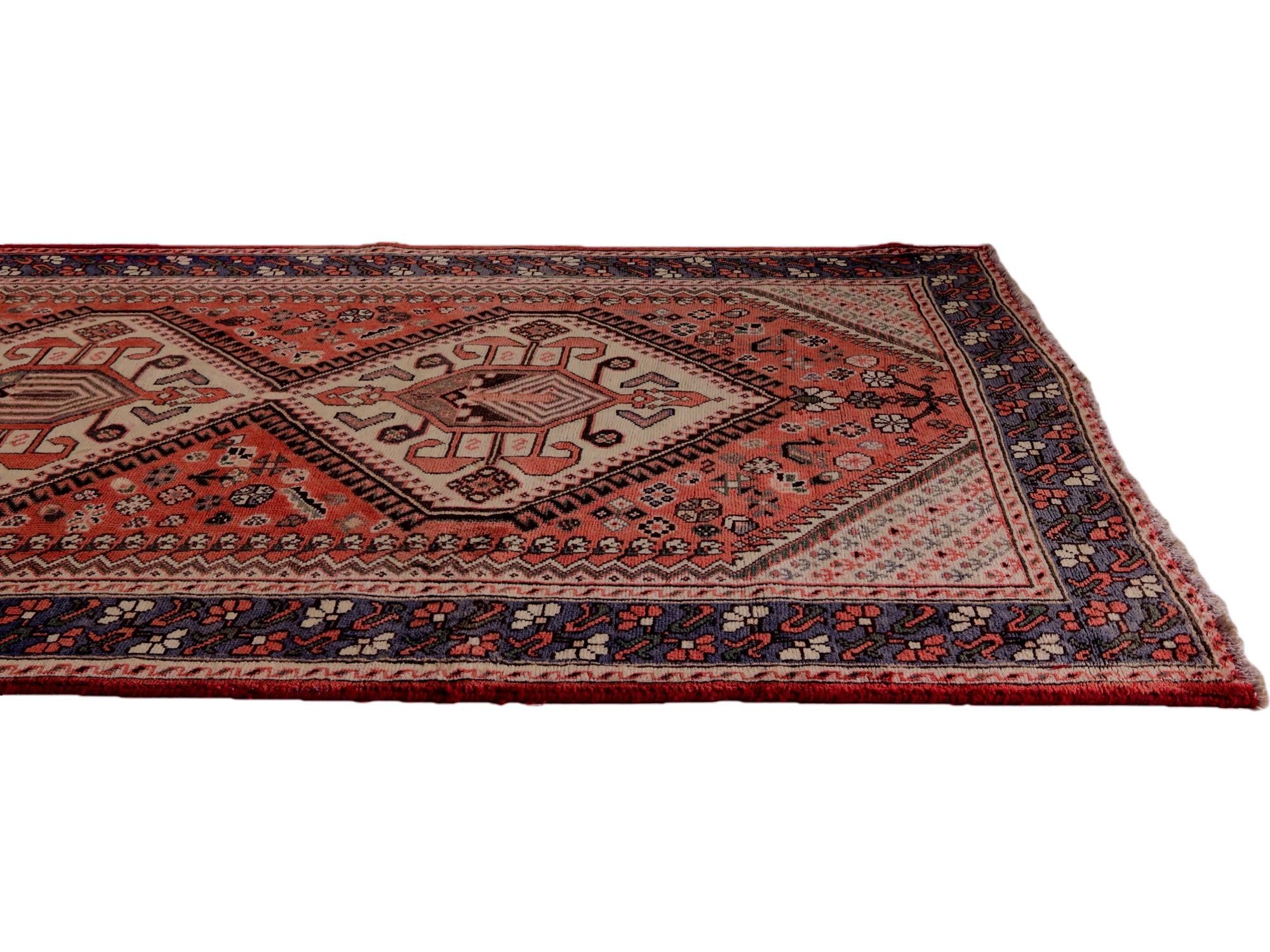 5' x 9' 9 Hand Knotted Shiraz Persian Wool Runner Rug