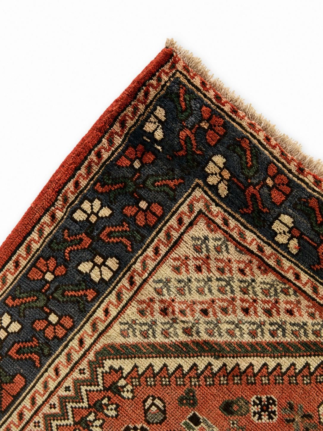 5' x 9' 9 Hand Knotted Shiraz Persian Wool Runner Rug