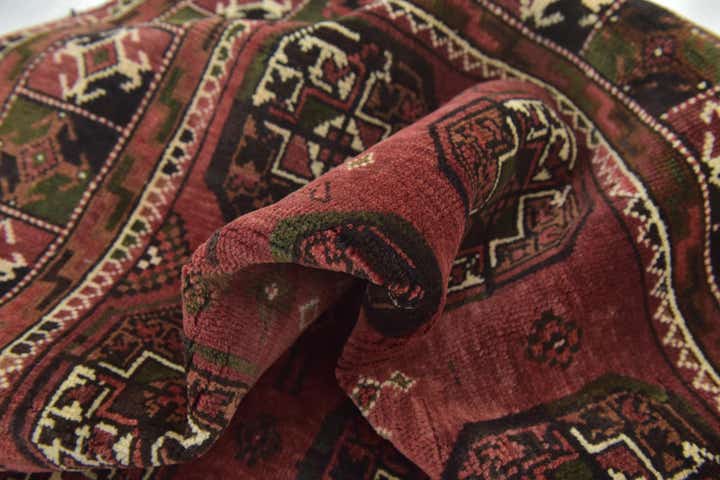 4' x 9' 8 Hand Knotted Shiraz Persian Wool Runner Rug