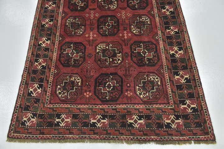 4' x 9' 8 Hand Knotted Shiraz Persian Wool Runner Rug