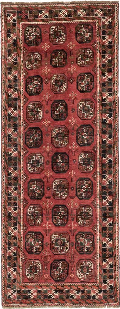 4' x 9' 8 Hand Knotted Shiraz Persian Wool Runner Rug