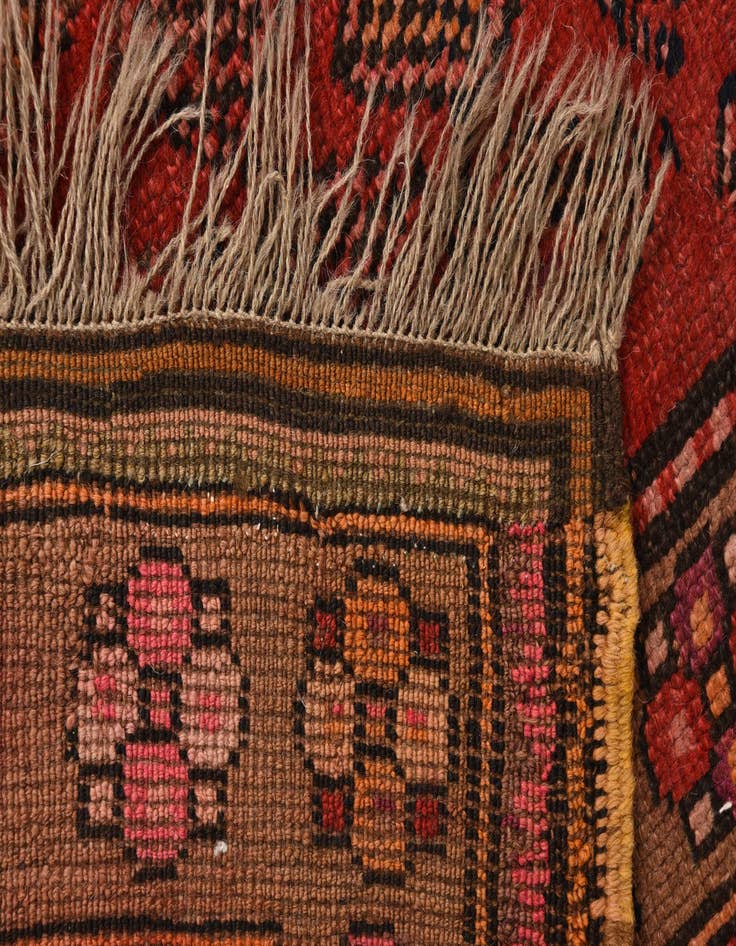 Detail image of 4' 1 x 14' 10  Hand Knotted Shiraz Persian Wool Runner Rug