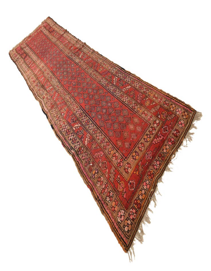 Detail image of 4' 1 x 14' 10  Hand Knotted Shiraz Persian Wool Runner Rug