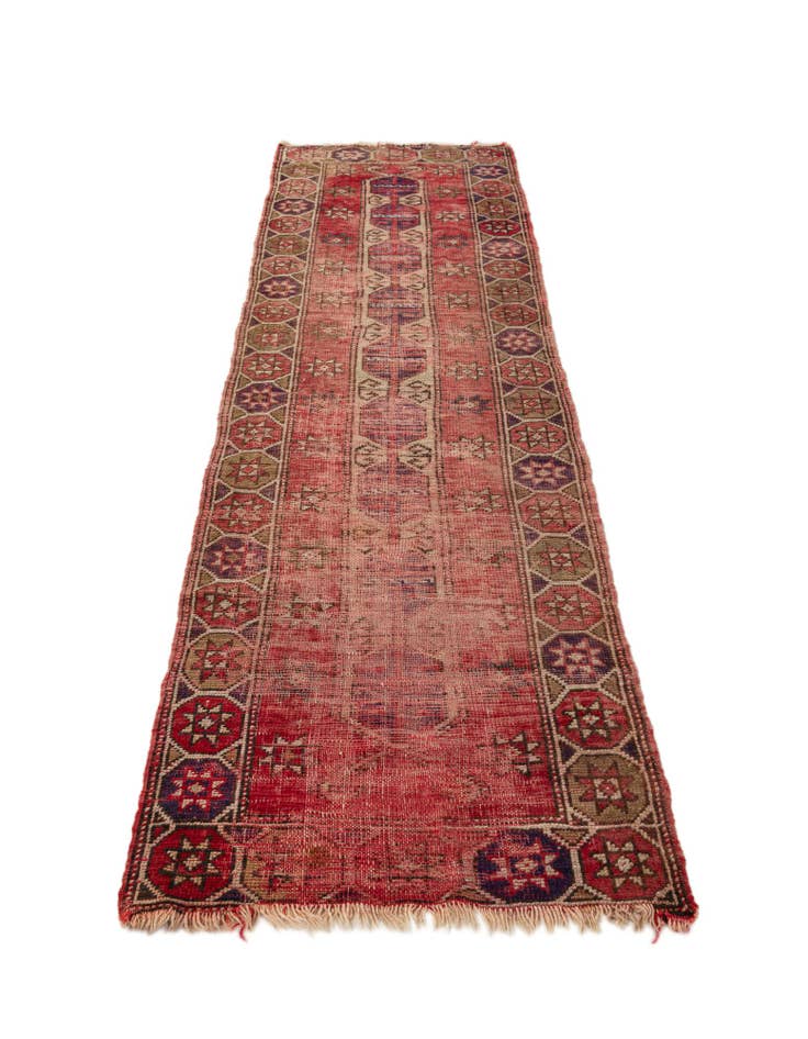Detail image of 2' 1 x 7' 8 Hand Knotted Shiraz Wool Runner Rug