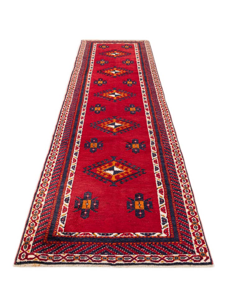 Detail image of 2' 7 x 9' 10 Hand Knotted Shiraz Wool Runner Rug