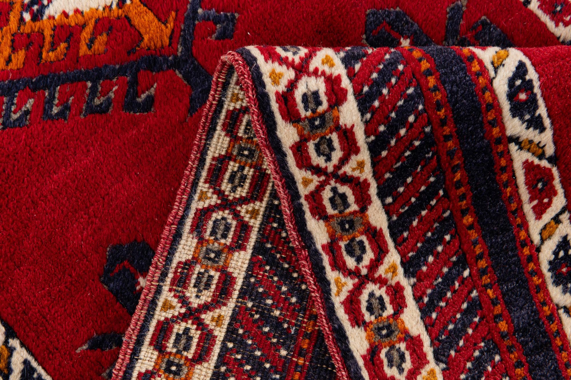 2' 7 x 9' 10 Hand Knotted Shiraz Wool Runner Rug