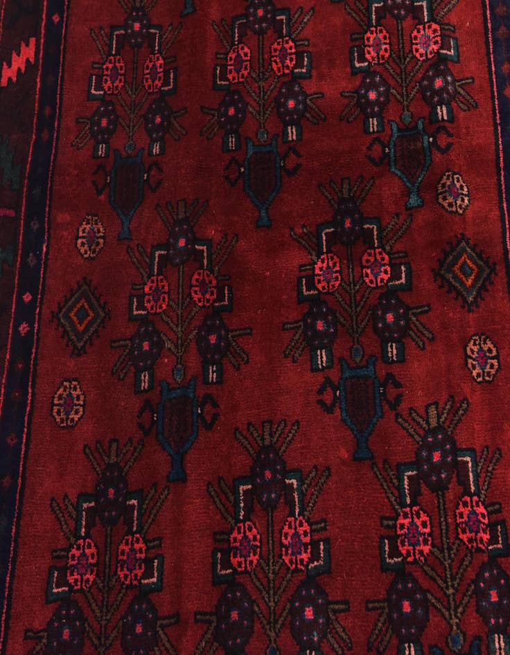 Detail image of 4' 3 x 10'  Hand Knotted Sirjan Persian Wool Runner Rug