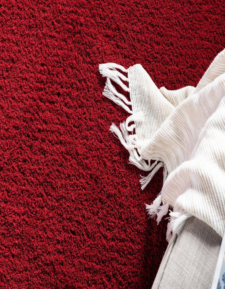 Detail image of 2' 7 x 10' Solid Shag Runner Rug