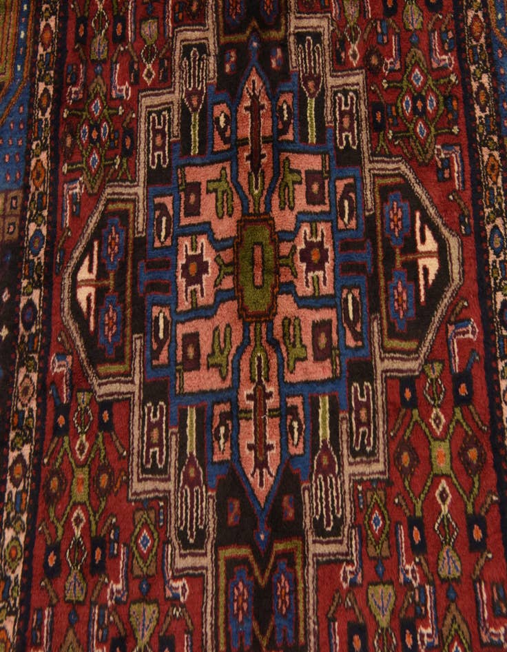 Detail image of 4' 8 x 9' 9  Hand Knotted Songhor Persian Wool Runner Rug