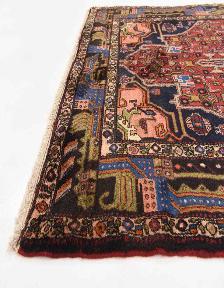 Detail image of 4' 8 x 9' 9  Hand Knotted Songhor Persian Wool Runner Rug